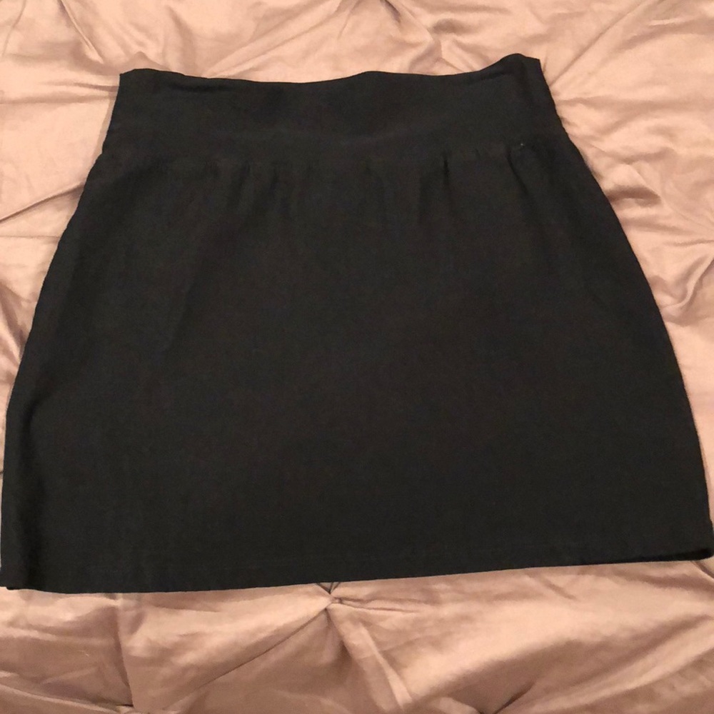 Black mini skirt
